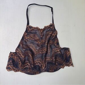 Free People Scalloped Lace Underwire Halter Bra XS